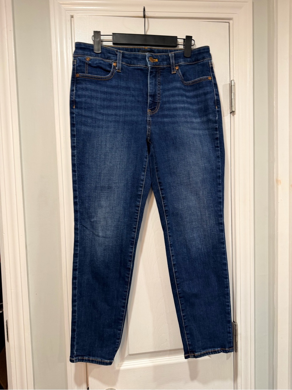 Talbots Size 8P Slim Ankle Jeans Dark Wash Stretch Denim Five Pocket